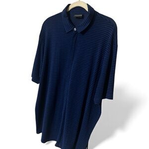 Emporio Armani Navy Striped Button Down Shirt Item0006